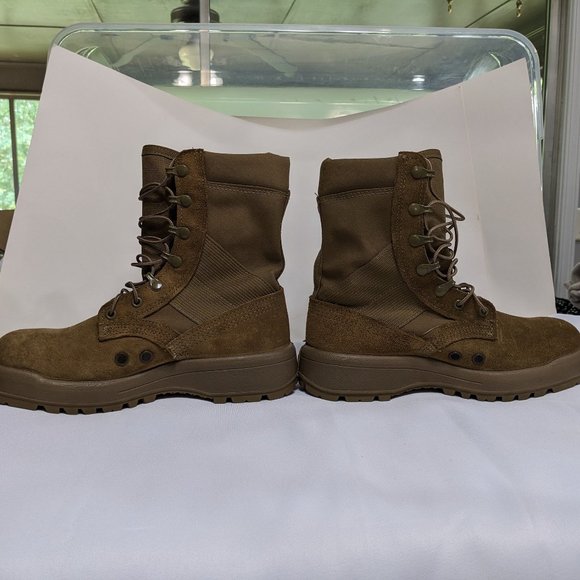 BELLEVILLE Desert Tan Suede & Cordura Military Combat Boot AHWC - 6R Unisex NWOT - Picture 3 of 12